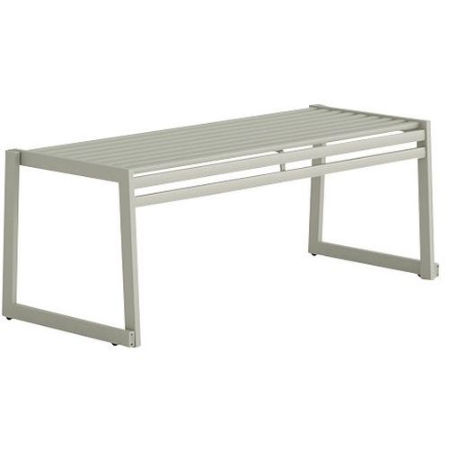 Bank zonder rugleuning van gegalvaniseerd staal - L: 120 cm
