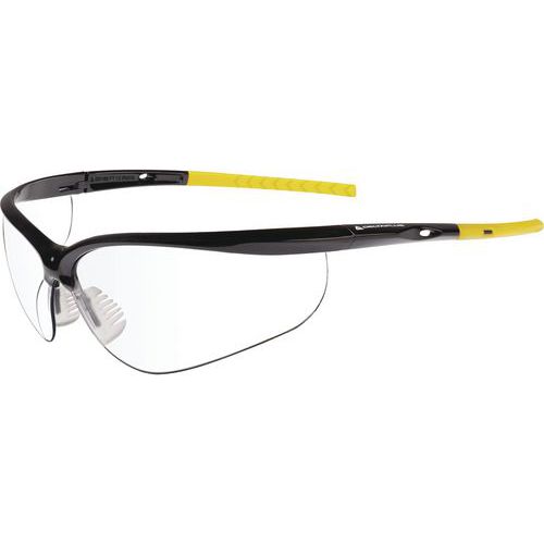 Polycarbonaatbril IRAYA, Glas behandeling: Krasbestendig, anti-condens, Montuur kleur: Zwart/geel