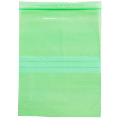 Sachet zip recyclé - Vert transparent 50 µm - Manutan Expert
