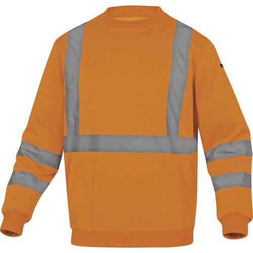 Sweat molleton polyester coton haute visibilite - Delta Plus