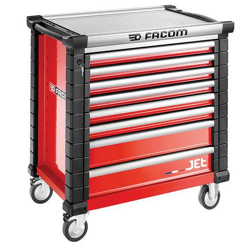 Gereedschapswagen JETM4, Totale inhoud: 200 L, Zwenkwiel Ø: 125 mm, Max. belasting: 1000 kg
