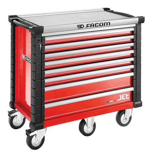 Gereedschapswagen JETM5, Totale inhoud: 250 L, Zwenkwiel Ø: 125 mm, Max. belasting: 1100 kg
