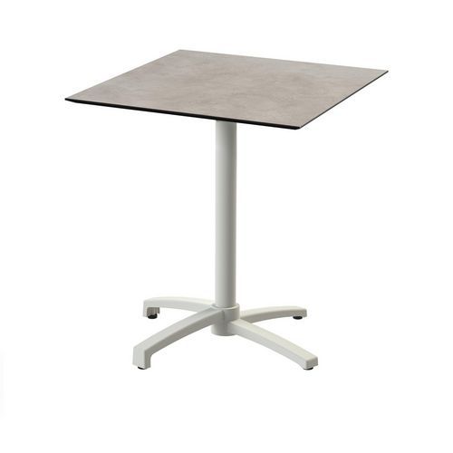 Bistrotafel X Cross met beige onderstel + HPL-blad - Veba
