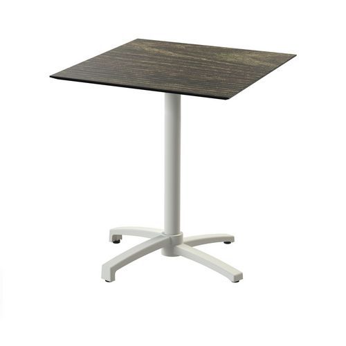X Cross bistrotafel met beige onderstel + HPL-blad - Veba