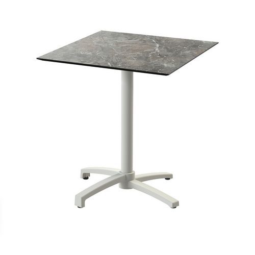 Bistrotafel X Cross met beige onderstel + HPL-blad - Veba