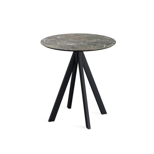 Infinity ronde bistrotafel - zwart onderstel + HPL-blad - Veba
