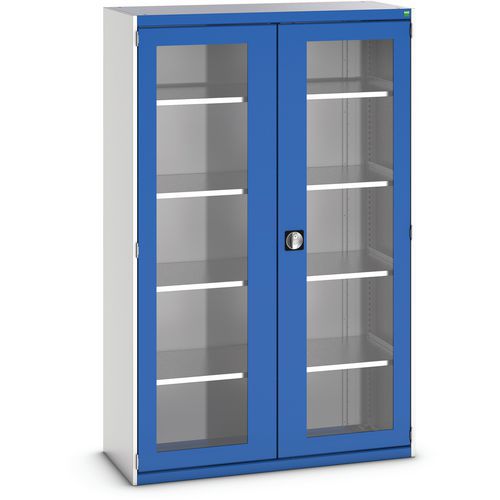 Armoire à portes transparentes Cubio 1300x525x2000mm - Bott