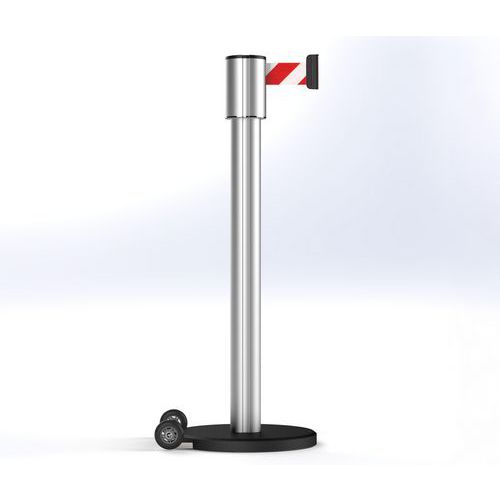 Poteau Storetrac anodisé sangle 6 m - avec roulette - Beltrac
