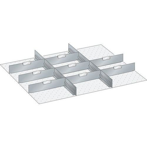 Set-indelingsmateriaal 45x36E (bxdxh) 612x612x100 mm - lista