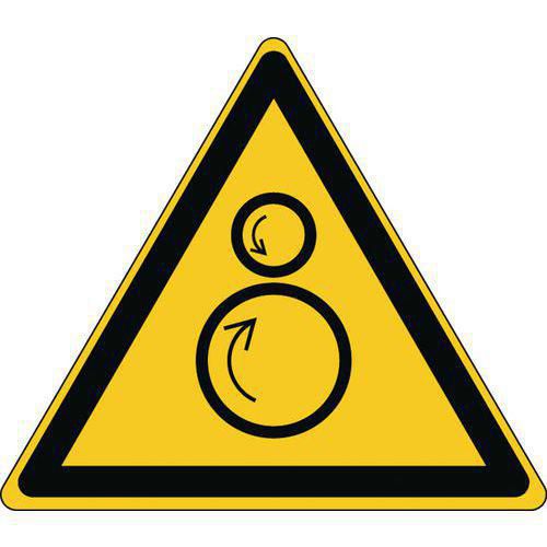 Waarschuwingsbord - Tegengesteld draaiende rollen - Pvc - Manutan Expert Waarschuwingsbord - Tegengesteld draaiende rollen - Pvc - Manutan Expert