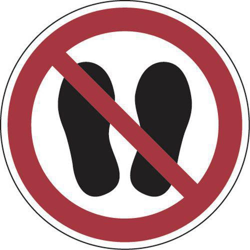 Bord Hier niet lopen/stilstaan - PVC - Manutan Expert Bord Hier niet lopen/stilstaan - PVC - Manutan Expert