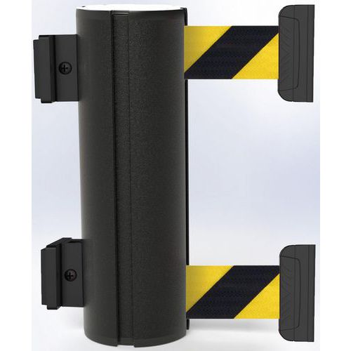 Wandsysteem met dubbele trekband, 12 m, magnetisch, zwart - Beltrac
