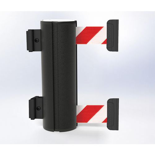 Wandsysteem met dubbele trekband, 12 m, magnetisch, zwart - Beltrac