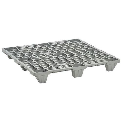Lot de 10 palettes emboitables et recyclées - 9 plots - MDM