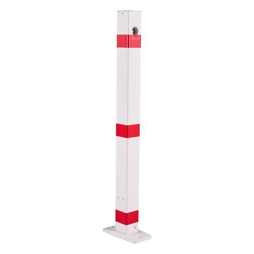 Afzetpaal 70×70 mm, staal - rood-wit gelakt- Croso