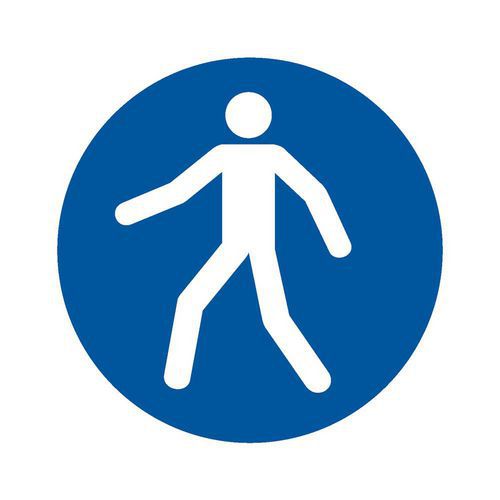 Bord Verplichte doorgang voor voetgangers - pvc - Manutan Expert