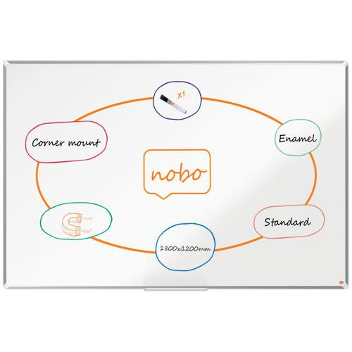 Tableau blanc émaillé Premium Plus - Nobo