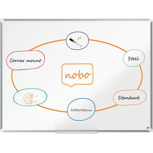 Magnetisch whiteboard staal - Premium Plus - Nobo