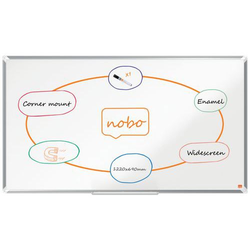 Magnetisch Whiteboard Widescreen Emaille - Premium Plus - Nobo