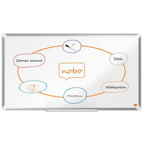 Magnetisch Whiteboard - Premium Plus Widescreen - staal - Nobo