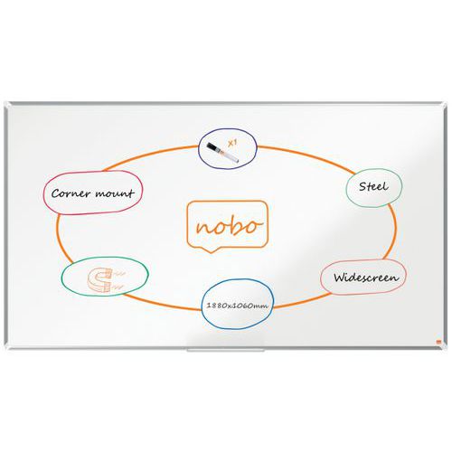 Magnetisch Whiteboard - Premium Plus Widescreen - staal - Nobo