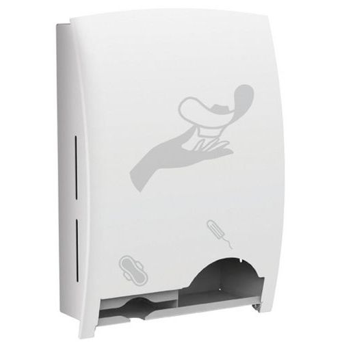 Dispenser voor dameshygiëne Milady - 2 compartiment - Medial Dispenser voor dameshygiëne Milady - 2 compartiment - Medial
