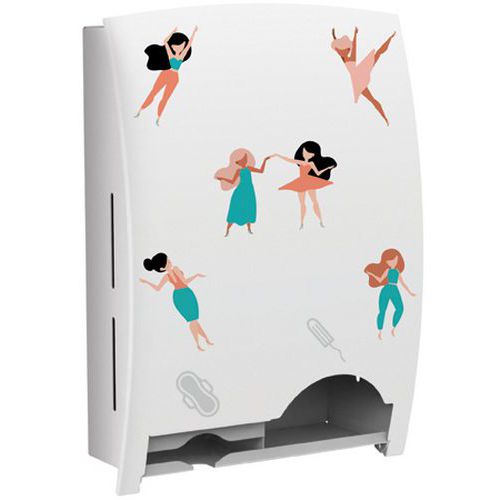 Dispenser voor dameshygiëne Women 2 compartiment Milady - Medial Dispenser voor dameshygiëne Women 2 compartiment Milady - Medial