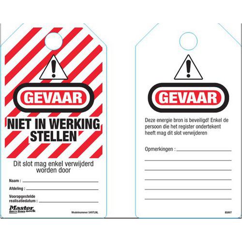 Lockoutlabel - set van 12 - Master Lock