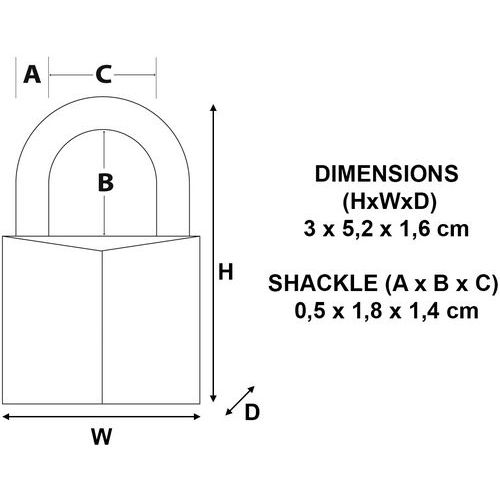 Hangslot - massief aluminium  - Master Lock