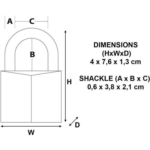 Cadenas à clés en aluminium massif - Master Lock