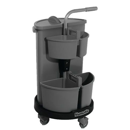 Werkwagen NCR carrousel ReFlo, Totale inhoud: 4 L 10 L, Kleur: Grijs, Hoogte: 890 mm, Breedte: 545 mm