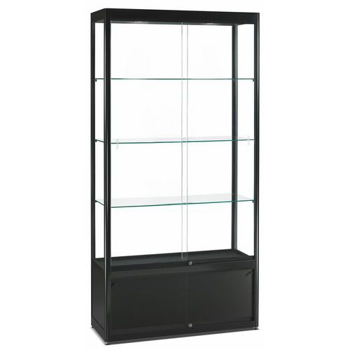 Vitrinekast met onderkast - 100x40x200 cm - Sarazino