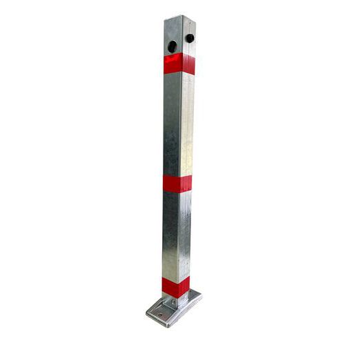 Afzetpaal 70×70 mm gegalvaniseerd + reflecterend rood - Croso