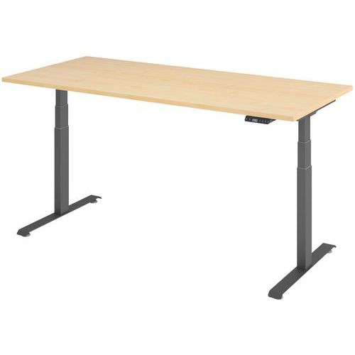 Elektrisch bureau 180 x 80 cm - onderstel grafiet - Manutan Expert
