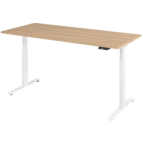 Elektrisch bureau 180 x 80 cm onderstel wit - Manutan Expert