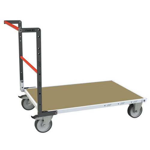 Plateauwagen, buis, 1 duwbeugel - Draagvermogen 500 kg - FIMM Plateauwagen, buis, 1 duwbeugel - Draagvermogen 500 kg - FIMM