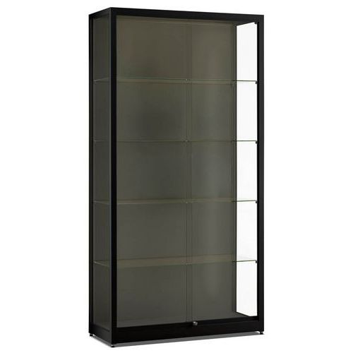 Vitrinekast hoog met schuifdeur zijverlichting 100x40x197cm - Sarazino