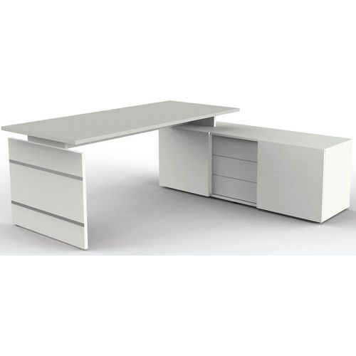 Poste de travail -  Stage One Form4 Bureau L 1800/buffet L 1600 mm