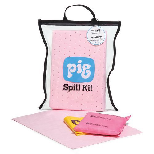 Transparante set voor het opruimen van gemorste chemische stoffen PIG® - 6,7 l - Pig
