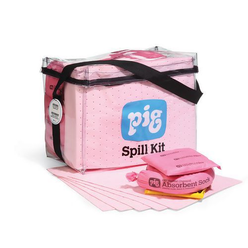 Set absorptiemiddelen PIG® Clear Cube voor chemische producten - Pig