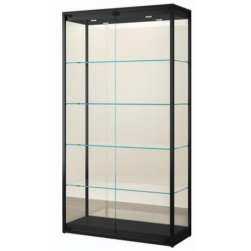 Vitrinekast hoog met ledverlichting - 95x45x190 cm - Sarazino Vitrines