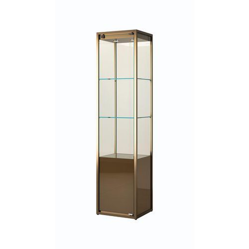 Vitrine exposition avec rangement - 45x45x190 cm - Sarazino Vitrines