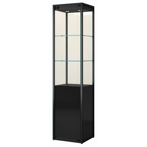 Vitrinekast hoog met opbergruimte - 45x45x190 cm - Sarazino Vitrines