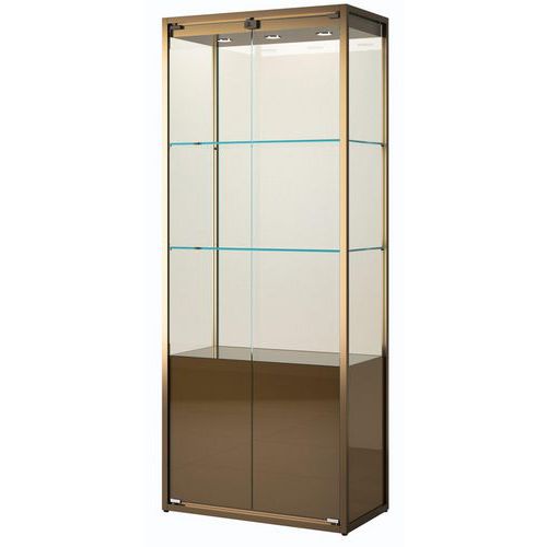 Vitrine exposition avec rangement - 75x45x190 cm - Sarazino Vitrines