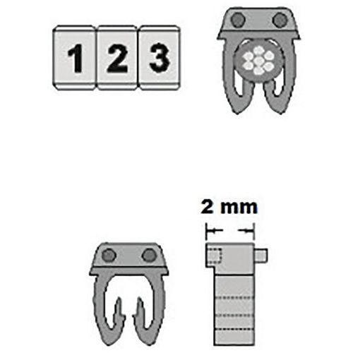 Bagues de marquage diamètre 6 mm - Dexlan