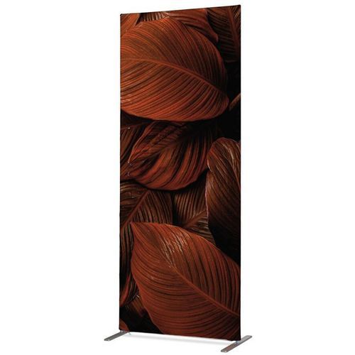 Scheidingswand Textiel Deco Dubbelzijdig Botanische Bladeren Rood