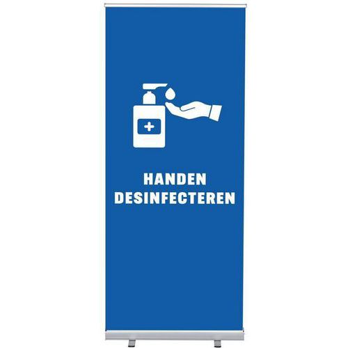 Roll-Banner Budget 85 Complete Set Handen Desinfecteren