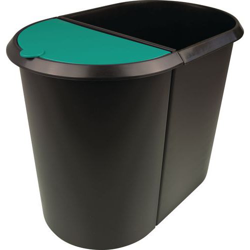 Prullenbak met afvalscheiding the double - helit