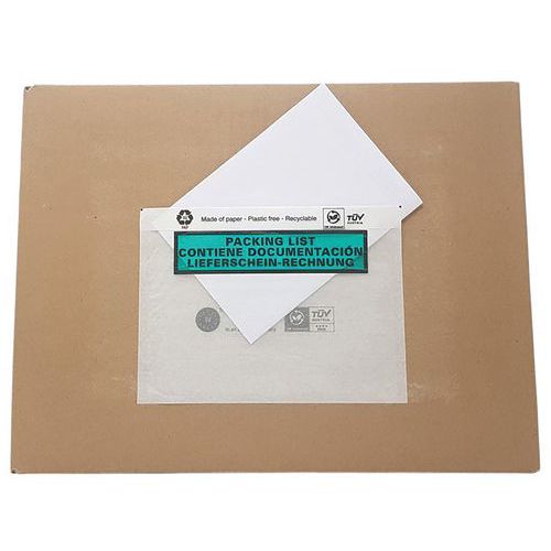 Verzendenveloppen kristalpapier 3 talen - PAC LIST