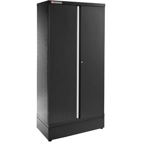 Kast hoog met 2 volle deuren met 3 legborden - Facom